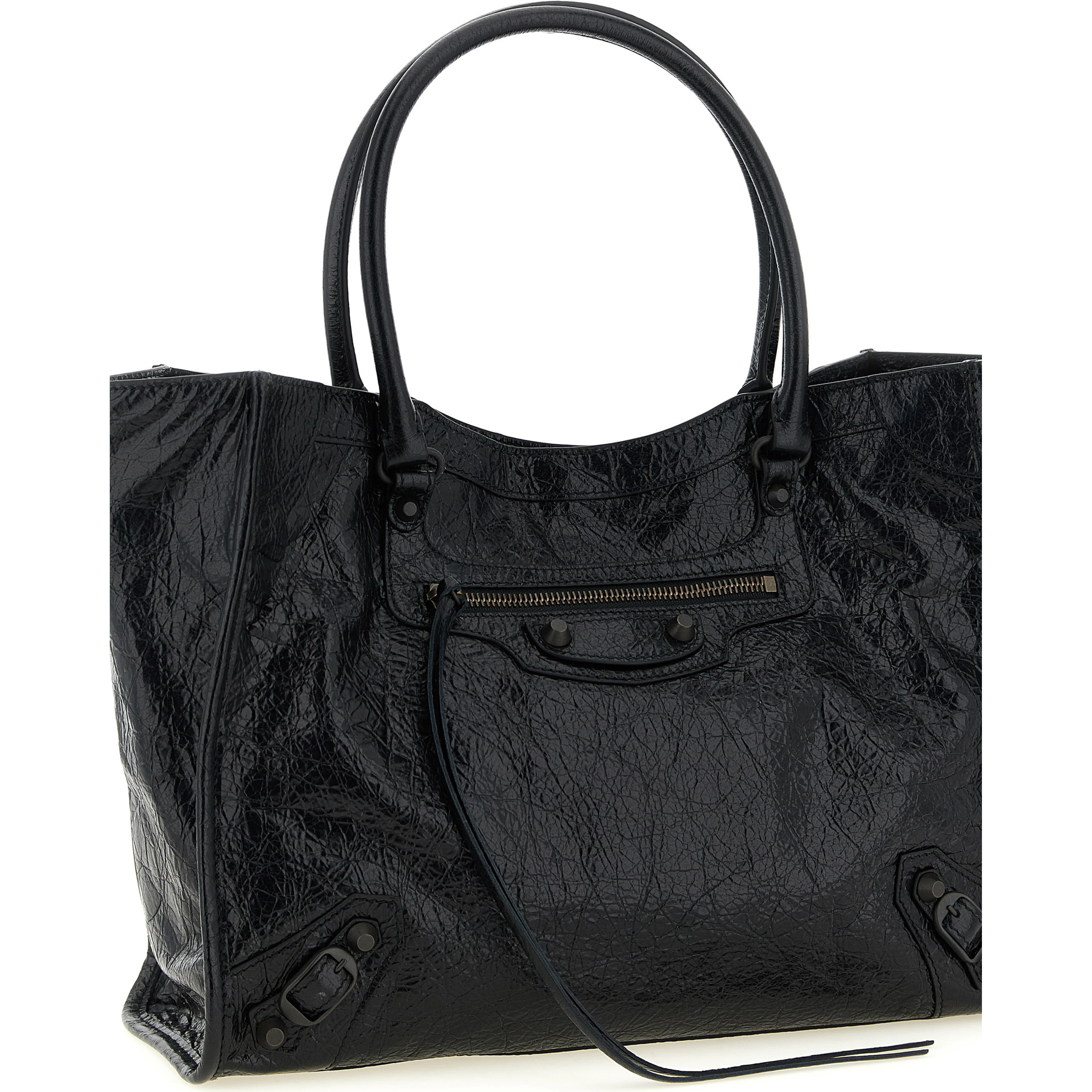 Black Lamb Leather Tote Bag
