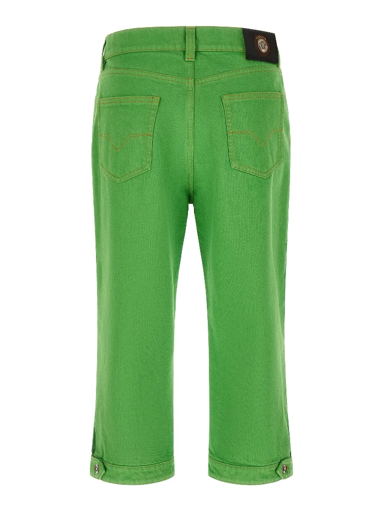 Bicolor Cotton Cropped Jeans alternative