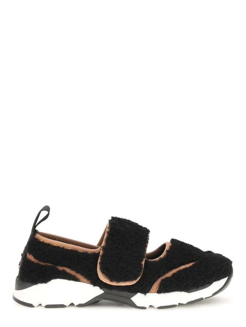 Black Polyamide Athletic Sneakers