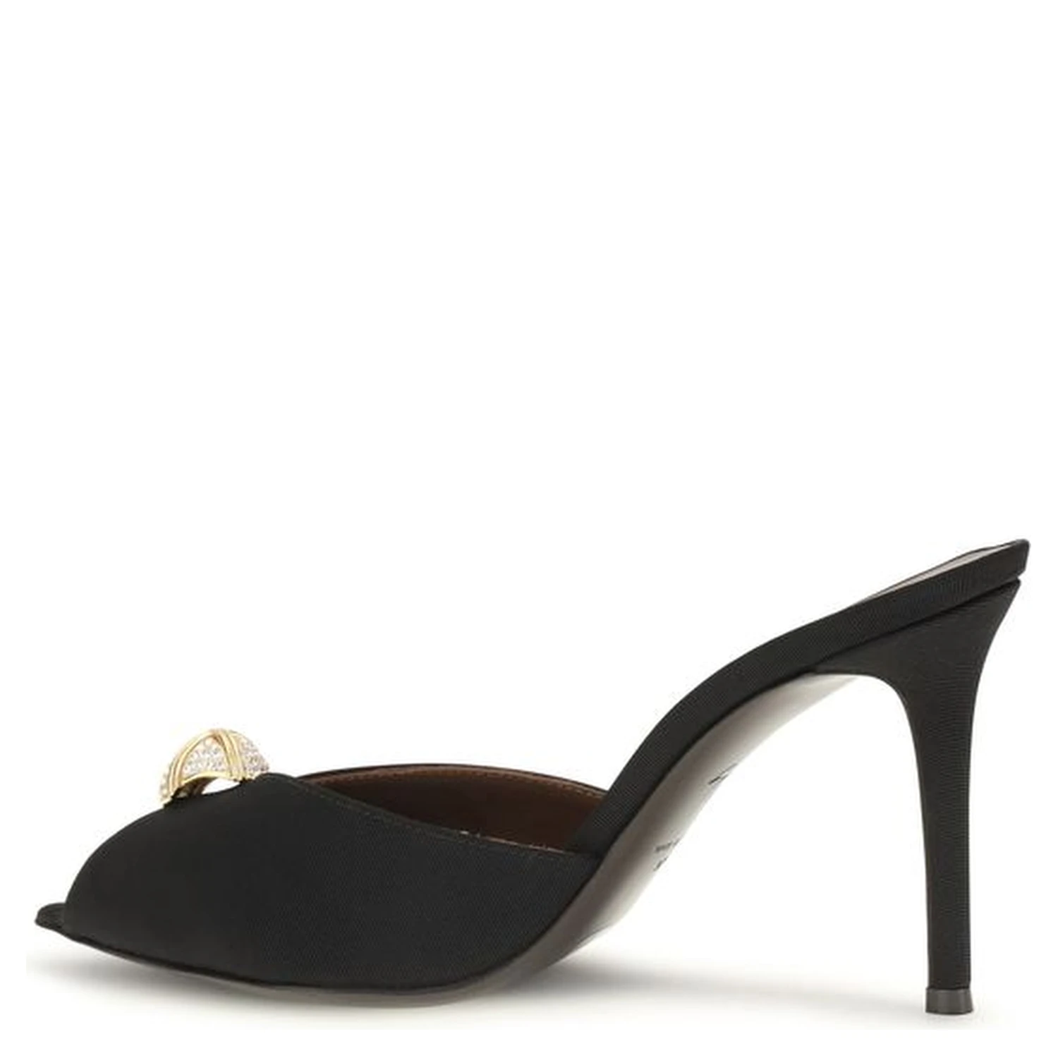 Black Calf Leather Bos Taurus Stiletto Heel Sandals