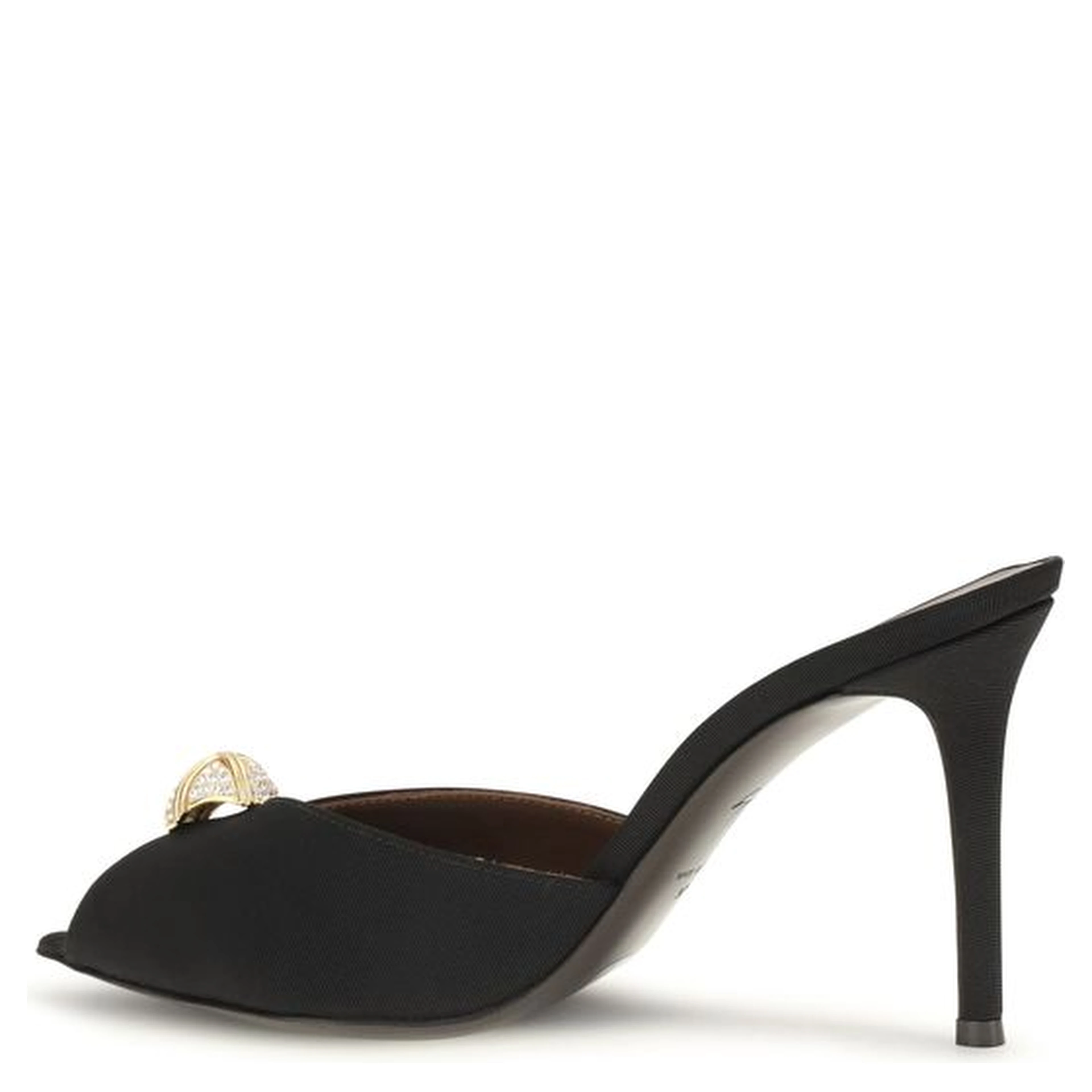 Black Calf Leather Bos Taurus Stiletto Heel Sandals