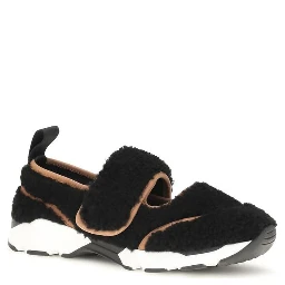 Black Polyamide Athletic Sneakers
