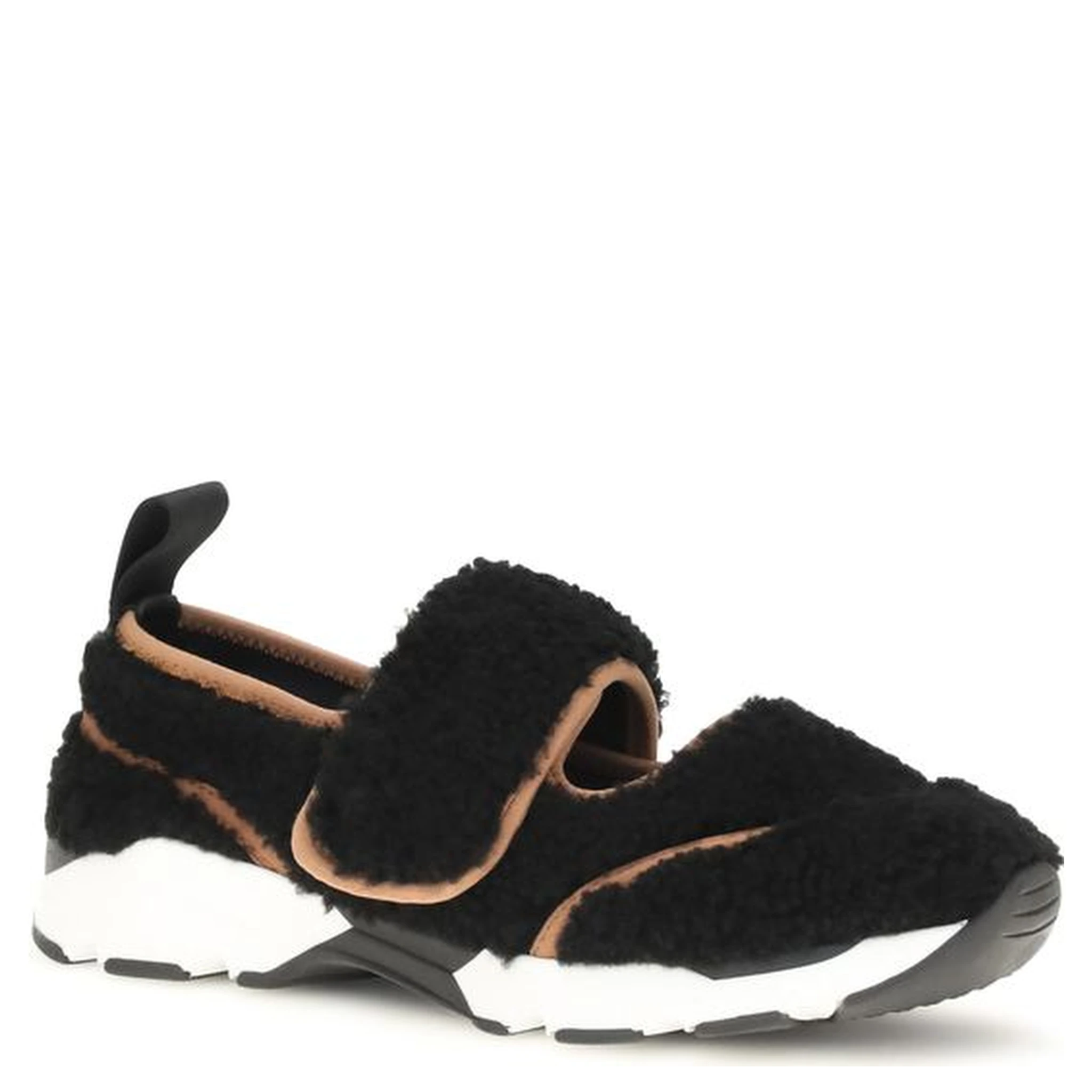 Black Polyamide Athletic Sneakers