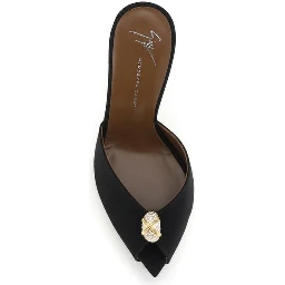 Black Calf Leather Bos Taurus Stiletto Heel Sandals