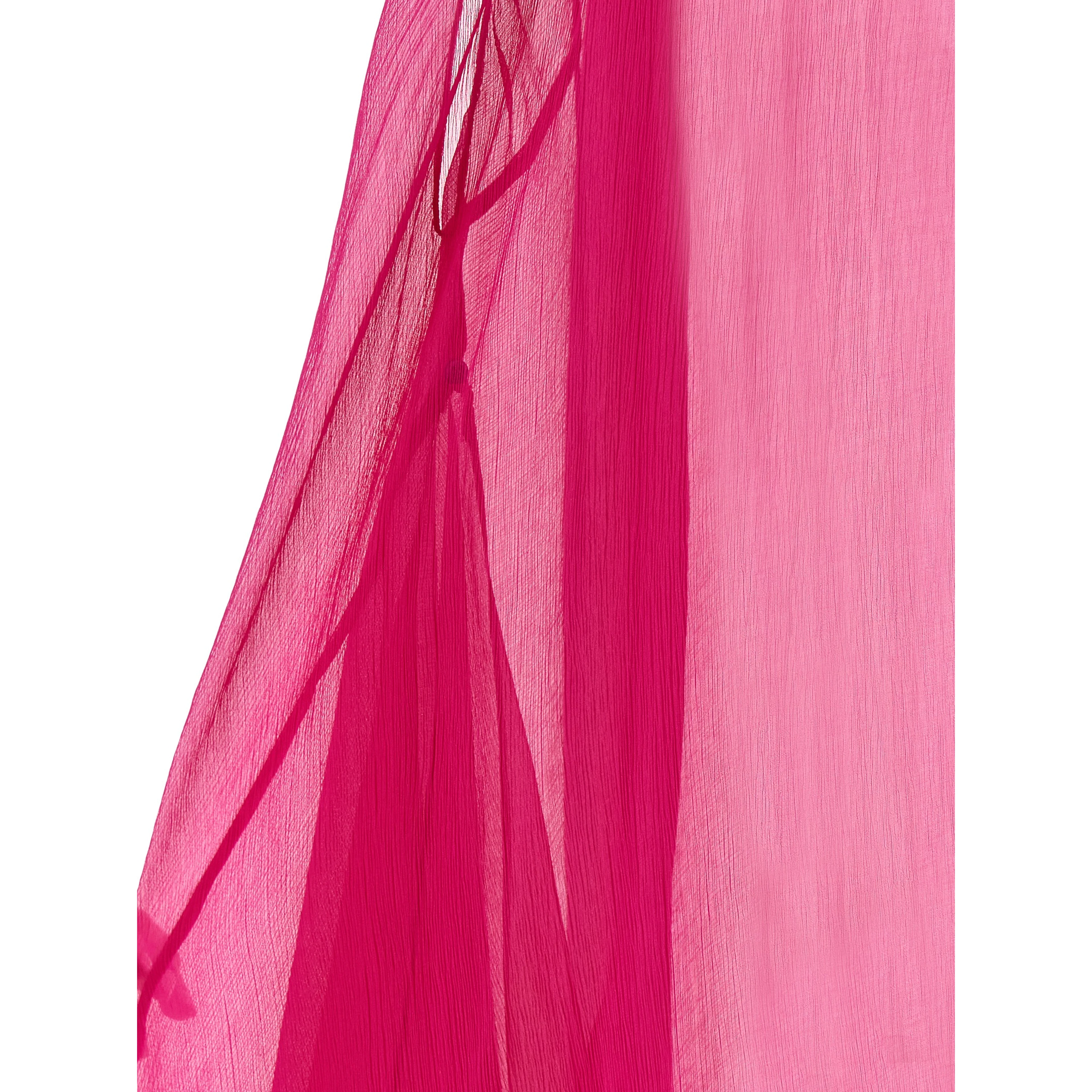 Fuchsia Silk Midi Dress