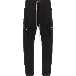 Black Cotton Cargo Pants