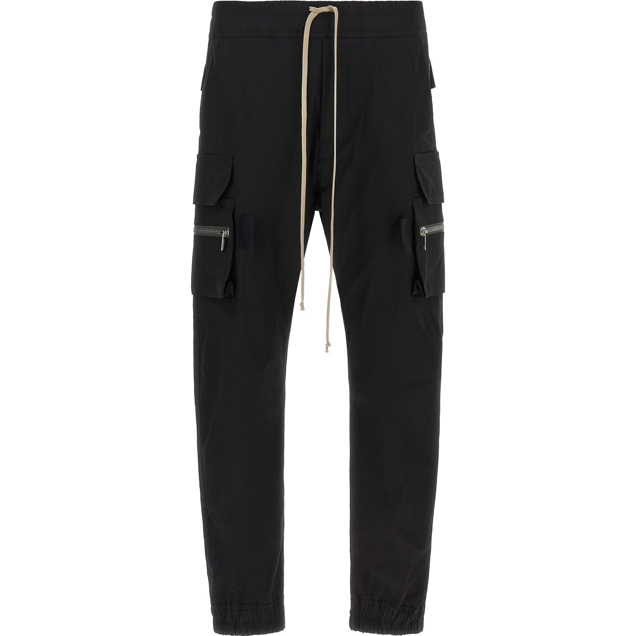 Black Cotton Cargo Pants