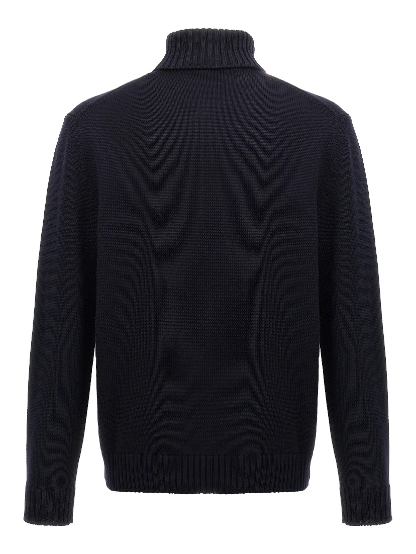 Blue Virgin Wool Cardigan