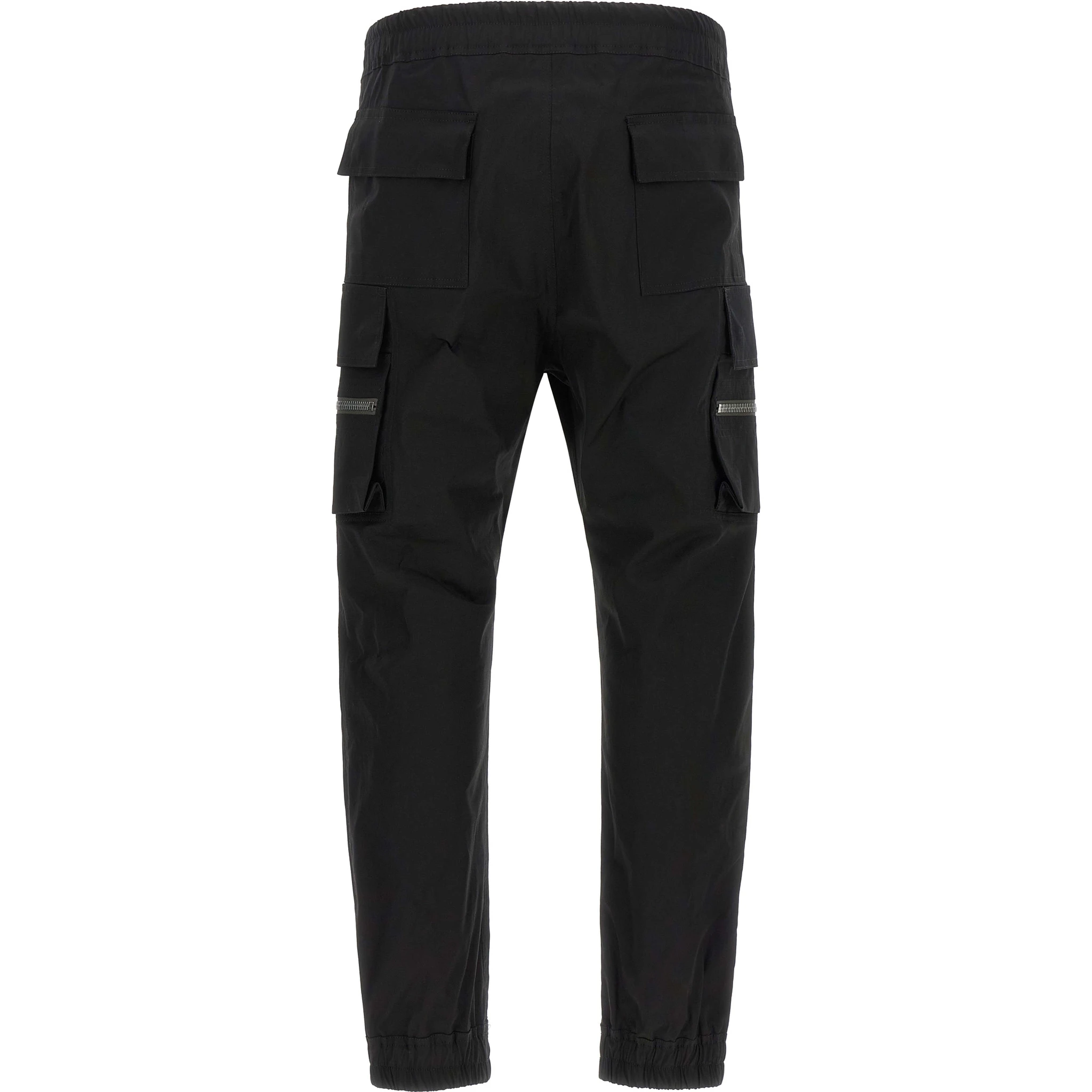 Black Cotton Cargo Pants