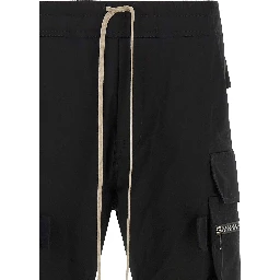 Black Cotton Cargo Pants