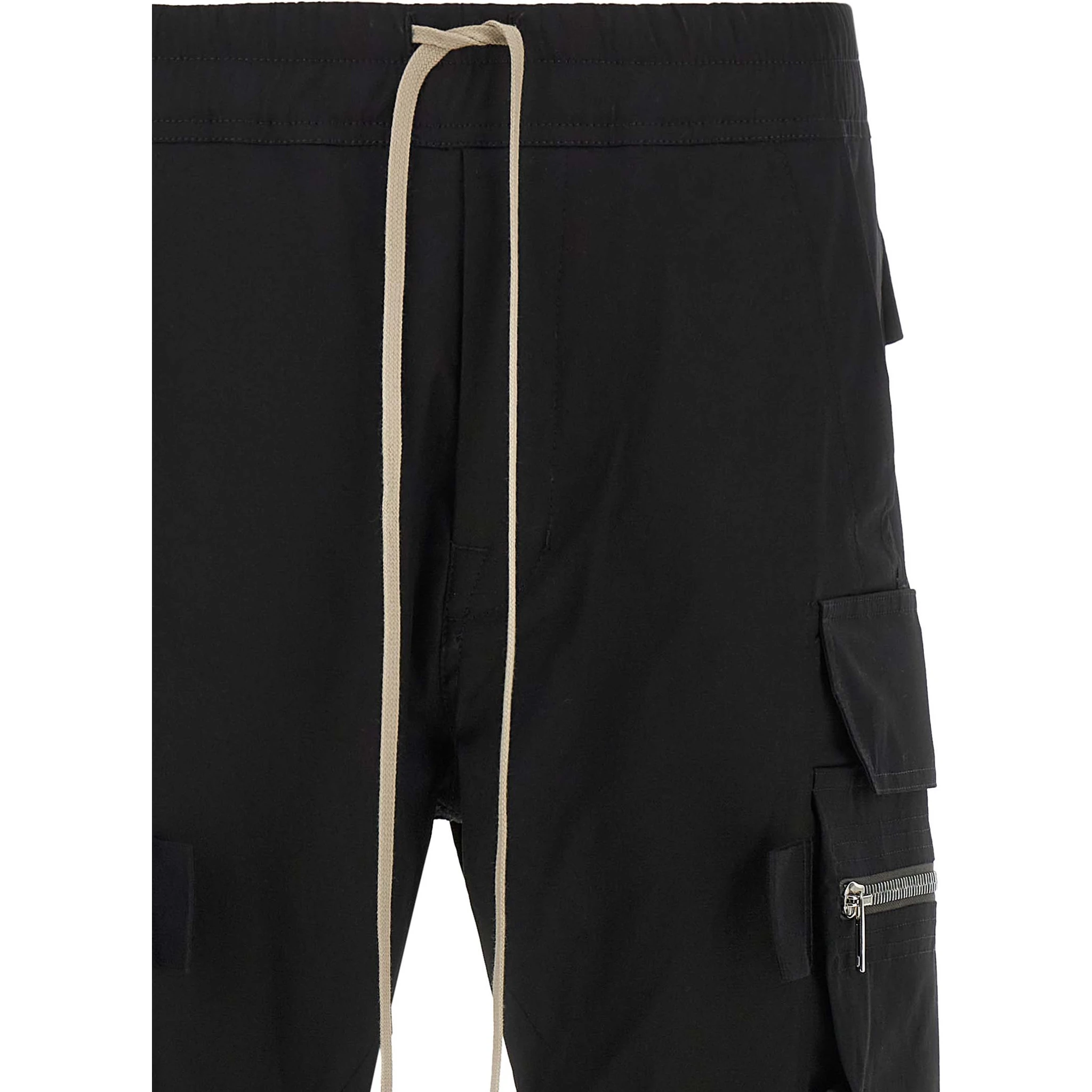 Black Cotton Cargo Pants