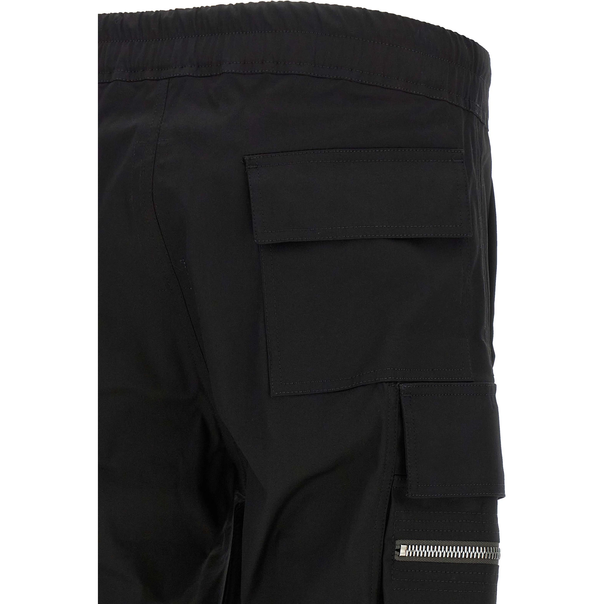 Black Cotton Cargo Pants