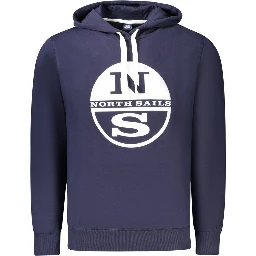 Blue Cotton Men's Hoodie