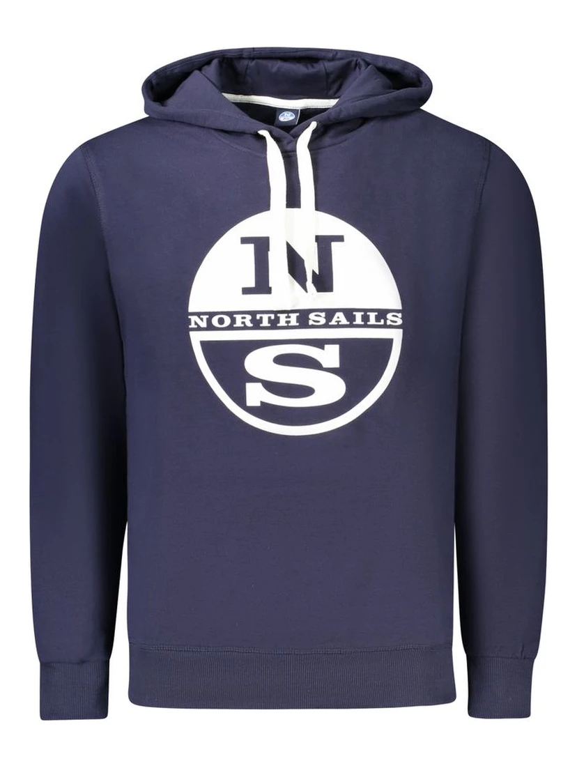 Blue Cotton Men's Hoodie