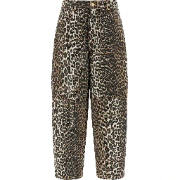 Brown Organic Cotton Cropped Jeans