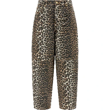 Brown Organic Cotton Cropped Jeans