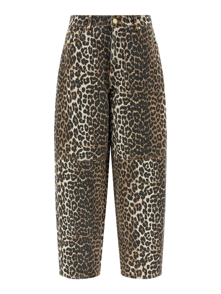 Brown Organic Cotton Cropped Jeans