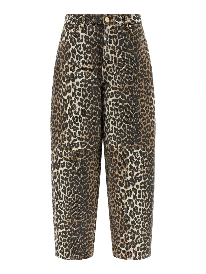 Brown Organic Cotton Cropped Jeans