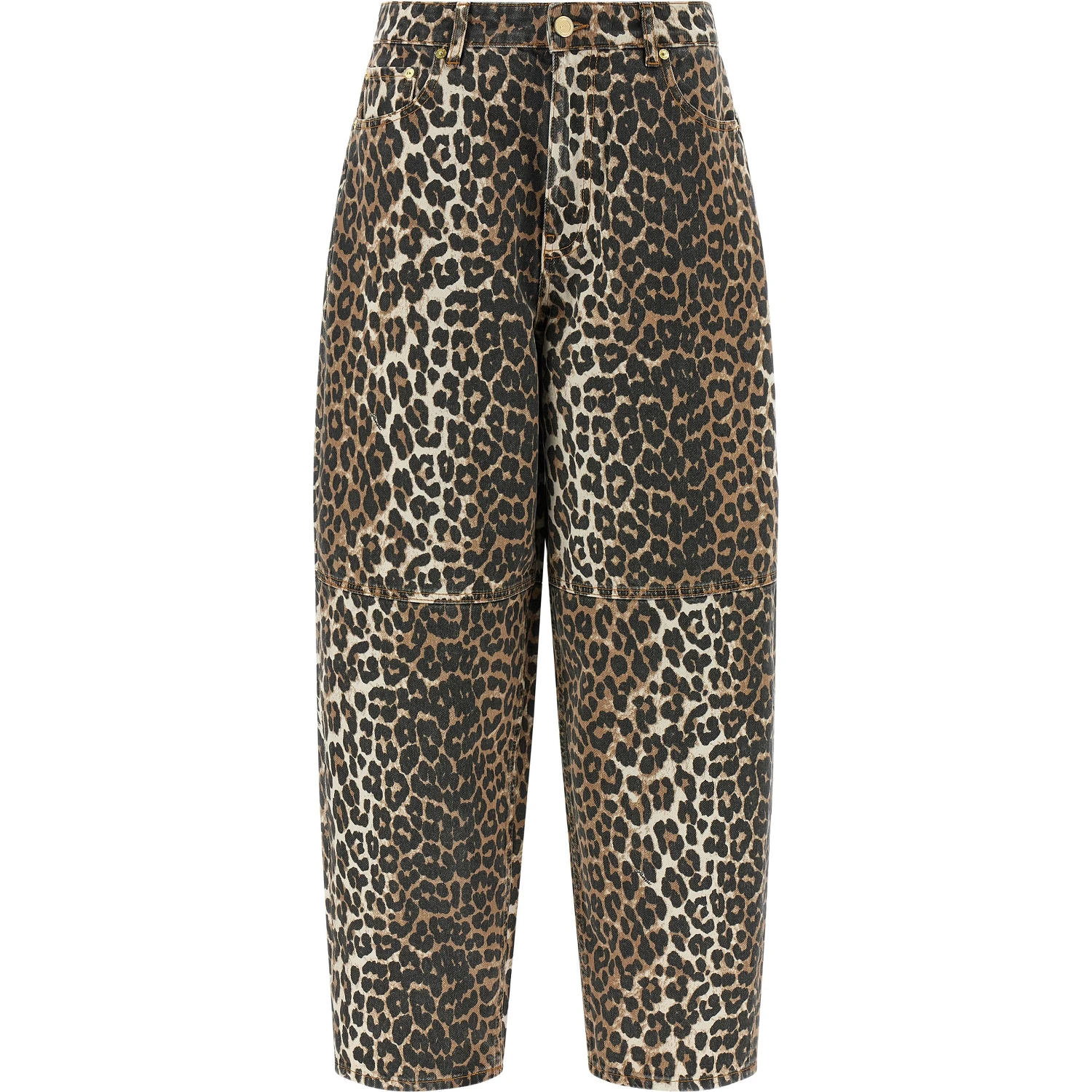 Brown Organic Cotton Cropped Jeans