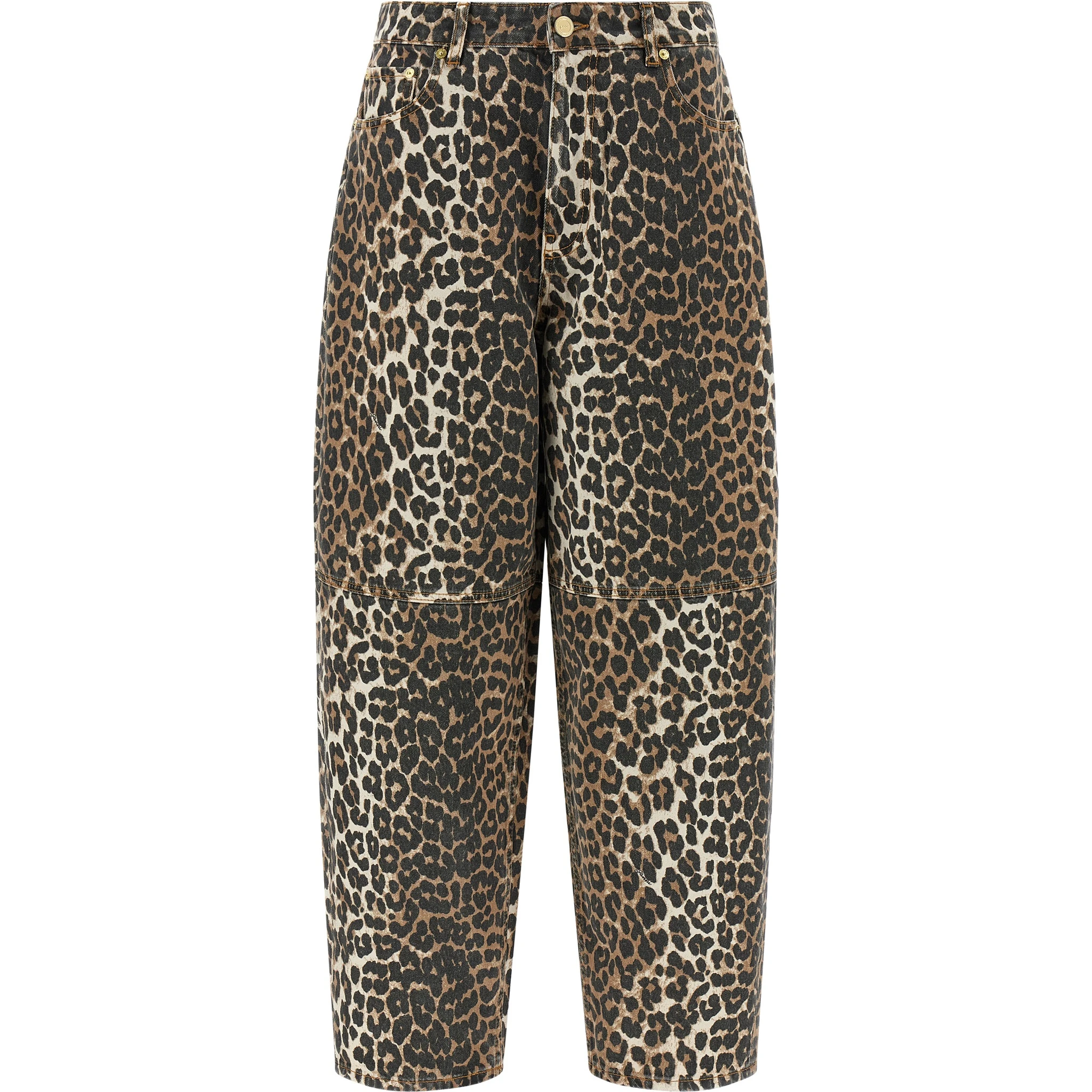 Brown Organic Cotton Cropped Jeans