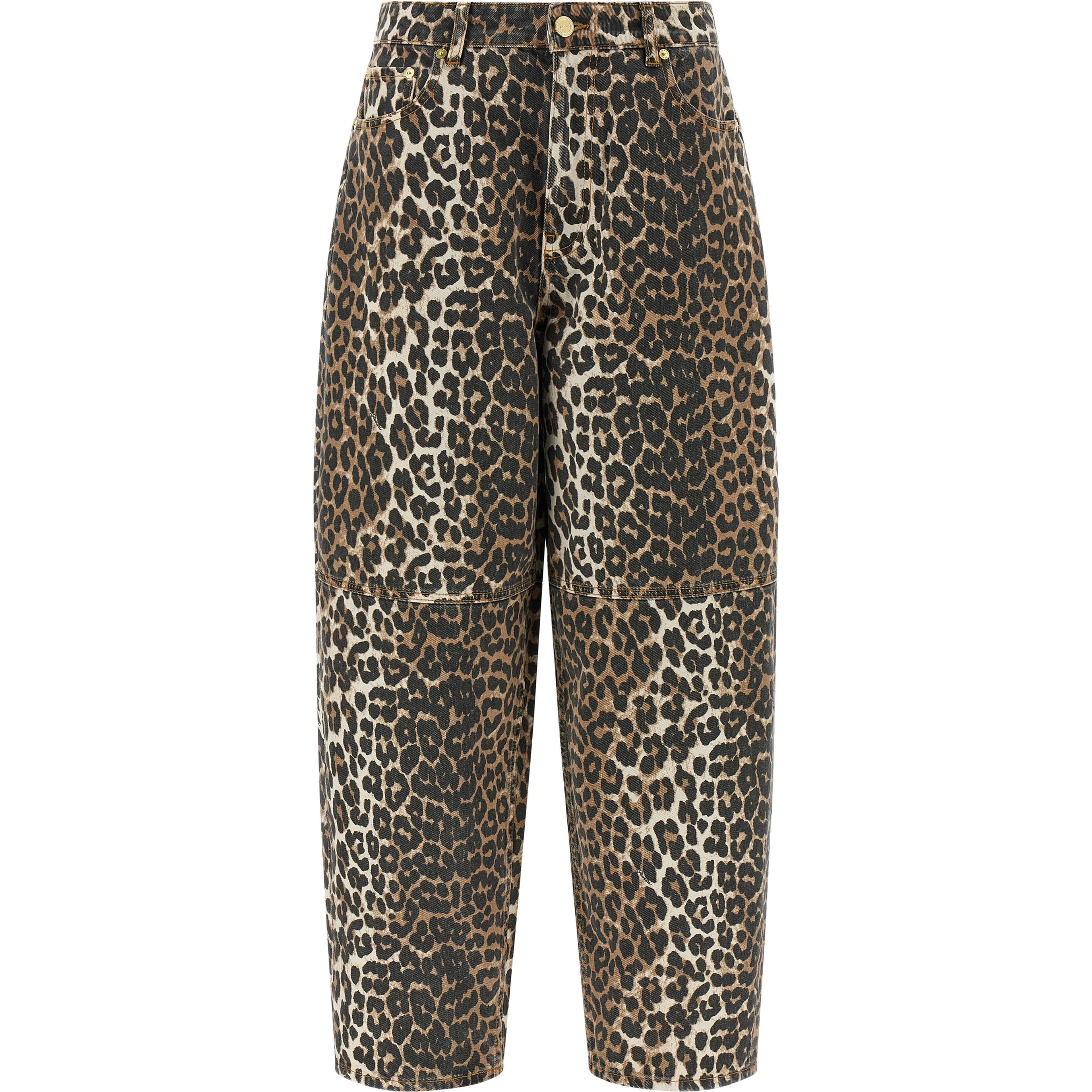 Brown Organic Cotton Cropped Jeans