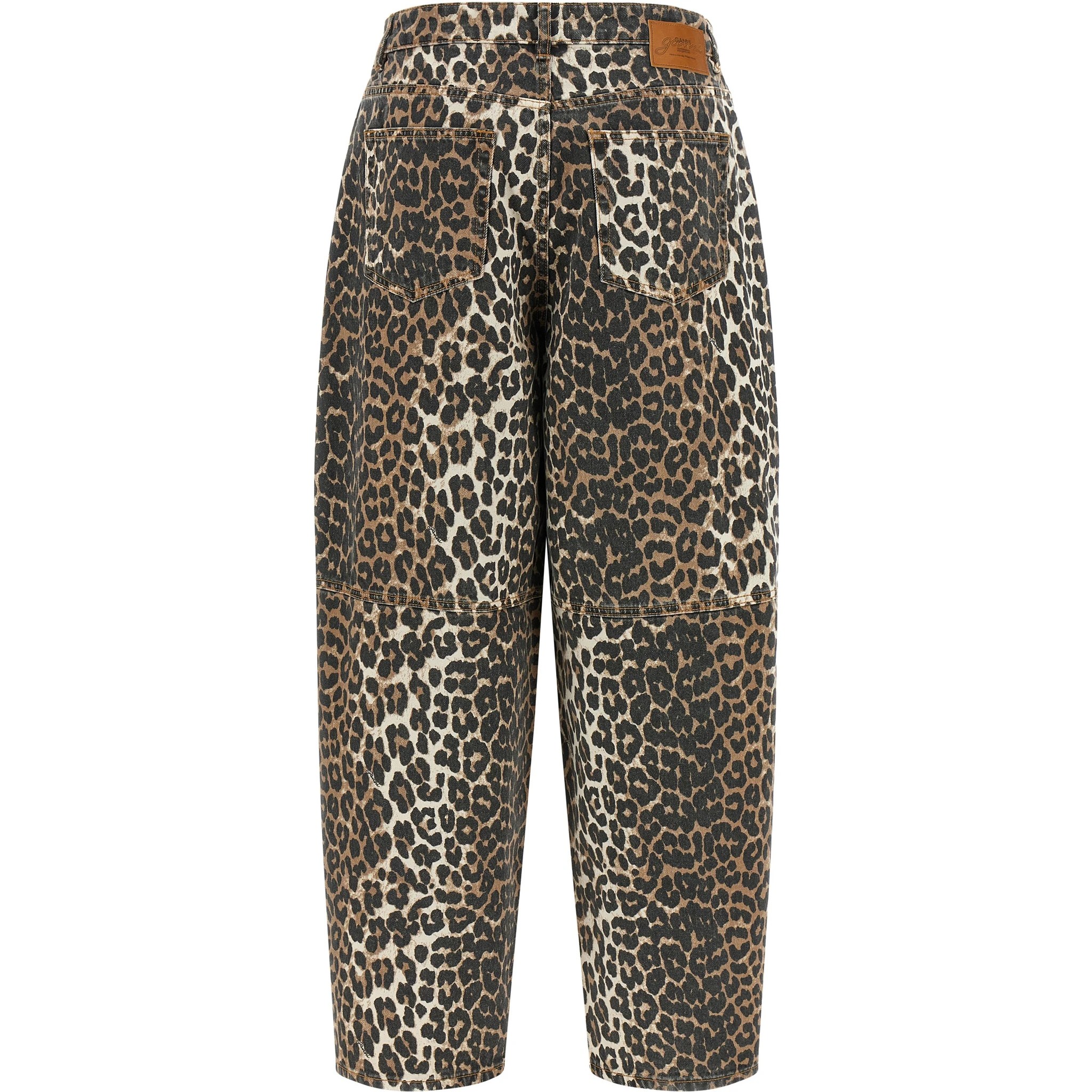 Brown Organic Cotton Cropped Jeans