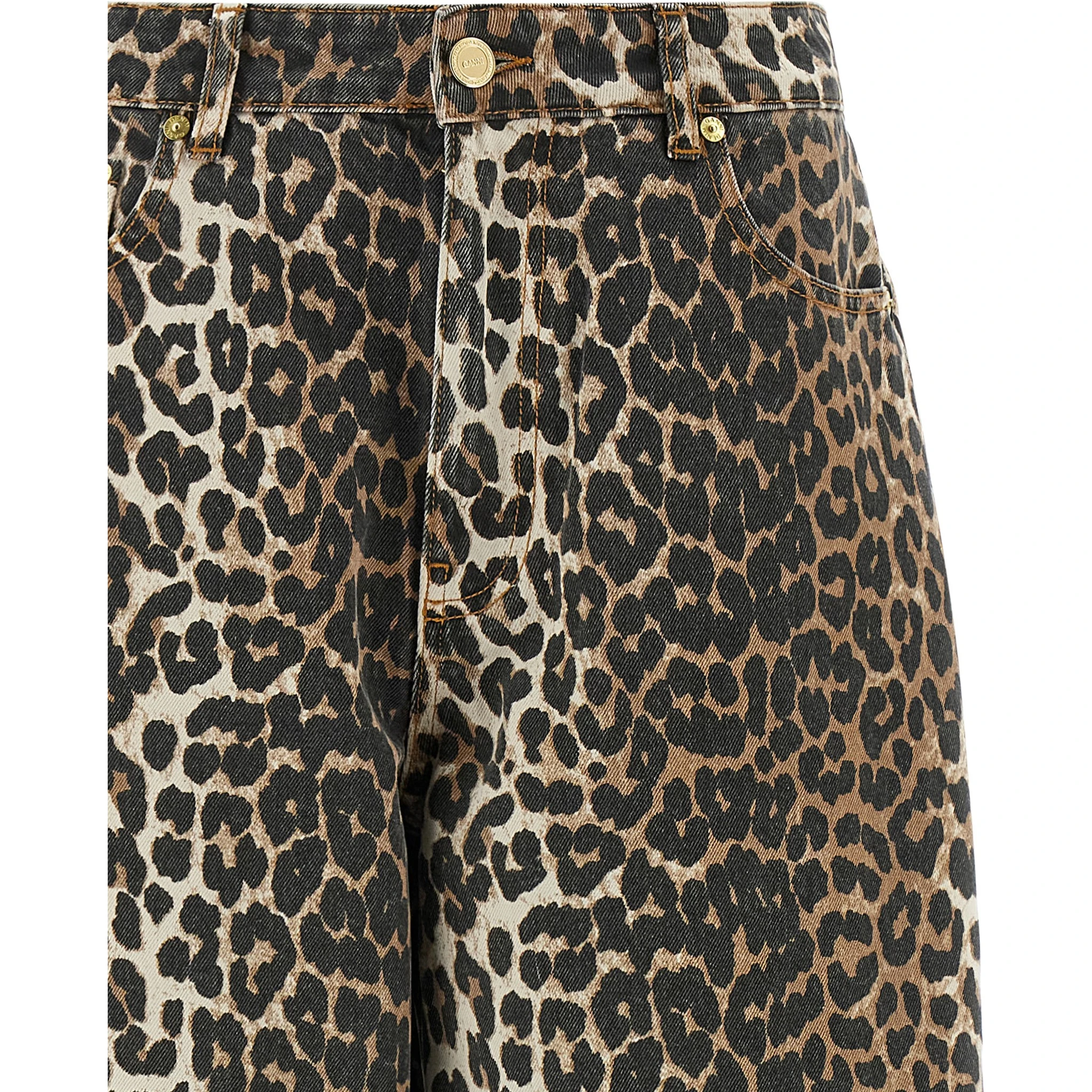 Brown Organic Cotton Cropped Jeans