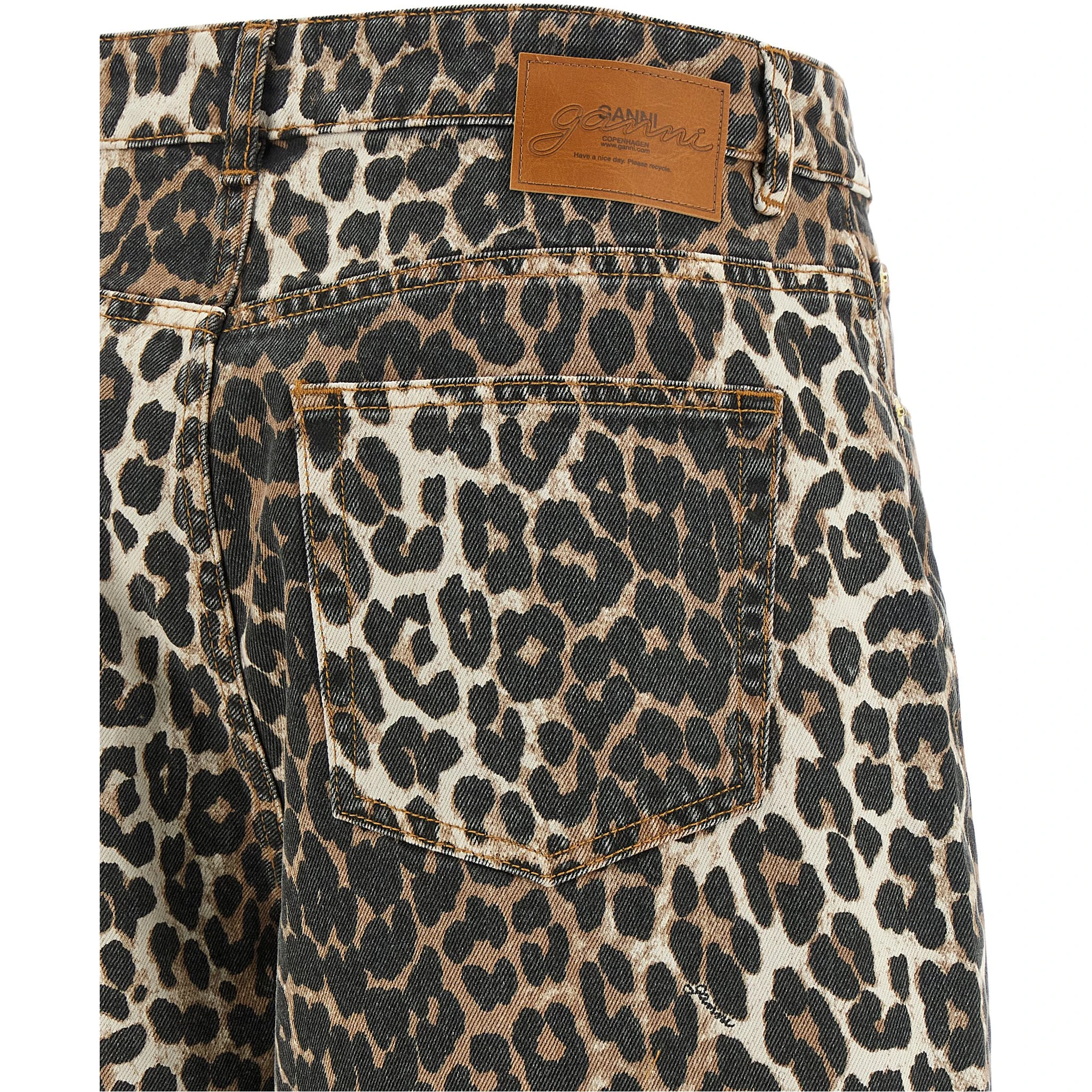 Brown Organic Cotton Cropped Jeans