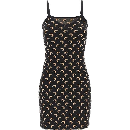 Black Polyamide Short Dress