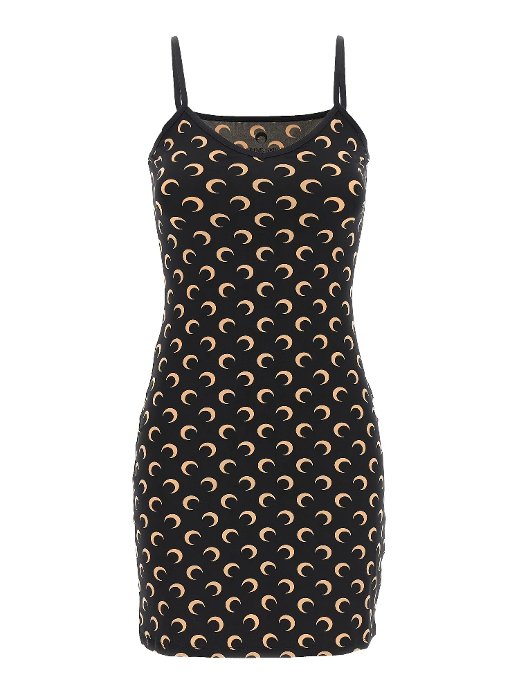 Black Polyamide Short Dress