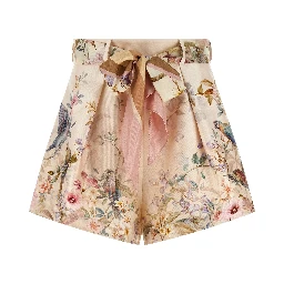 Multicolor Silk Bermuda Shorts