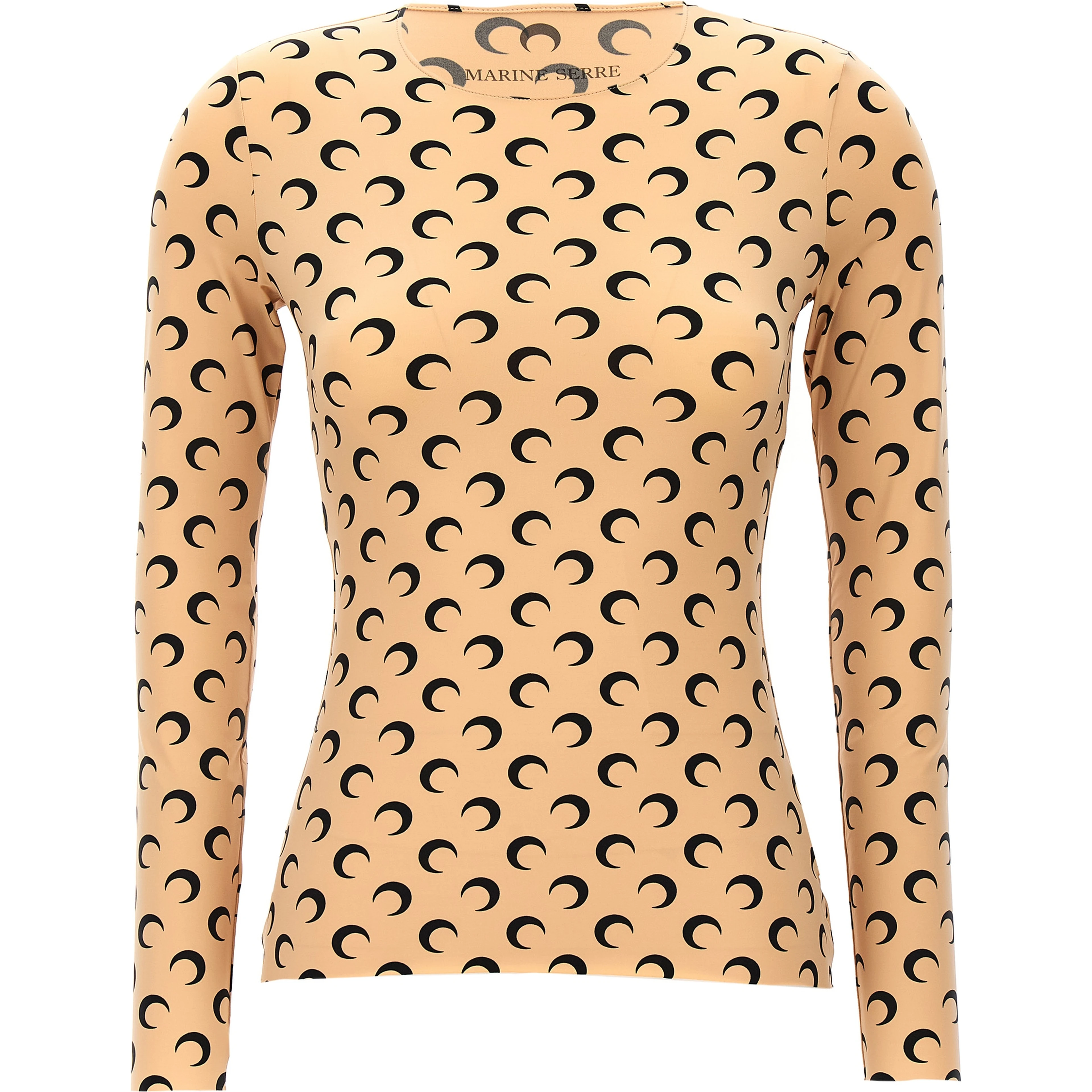 Beige Polyamide Pattern Shirt