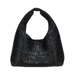 Black Cowhide Shoulder Bag