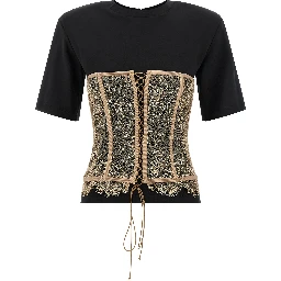 Black Viscose T-Shirt