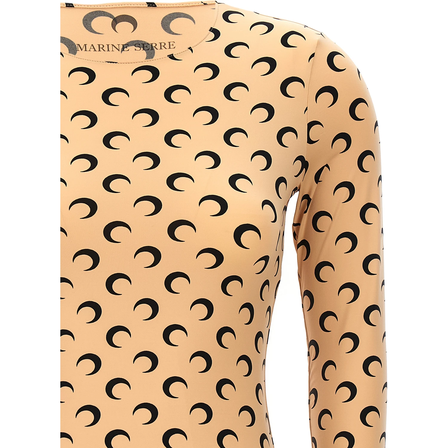 Beige Polyamide Pattern Shirt