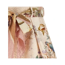 Multicolor Silk Bermuda Shorts