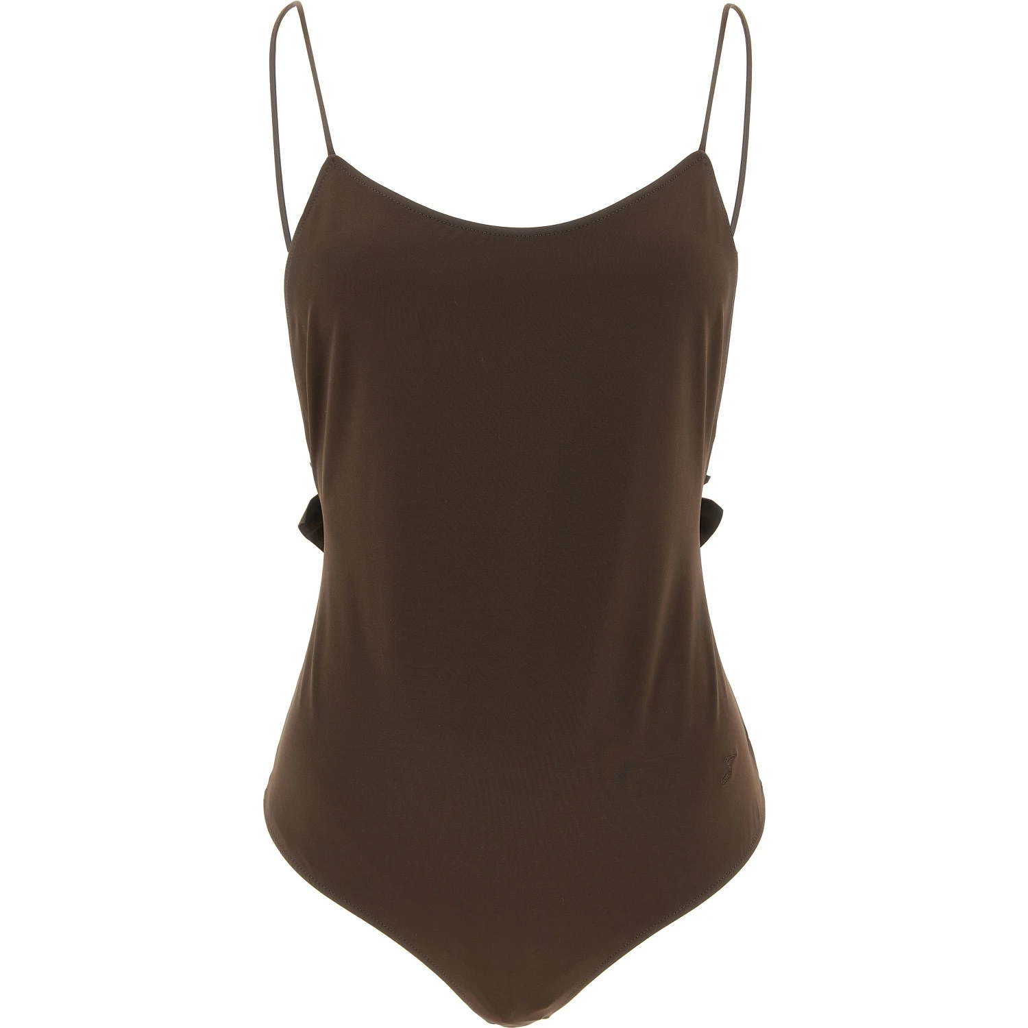 Brown Polyamide One-Piece Swimsuit