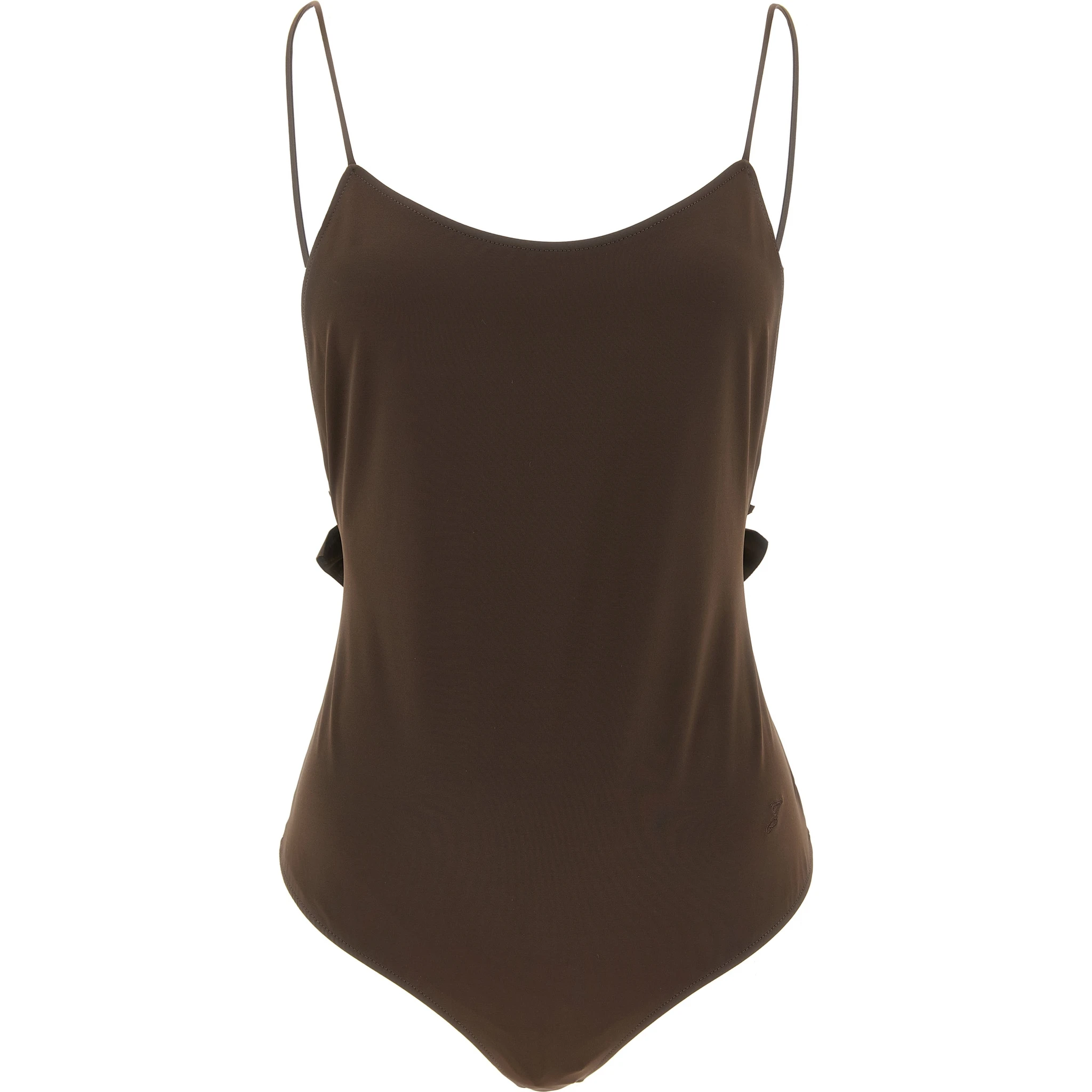Brown Polyamide One-Piece Swimsuit