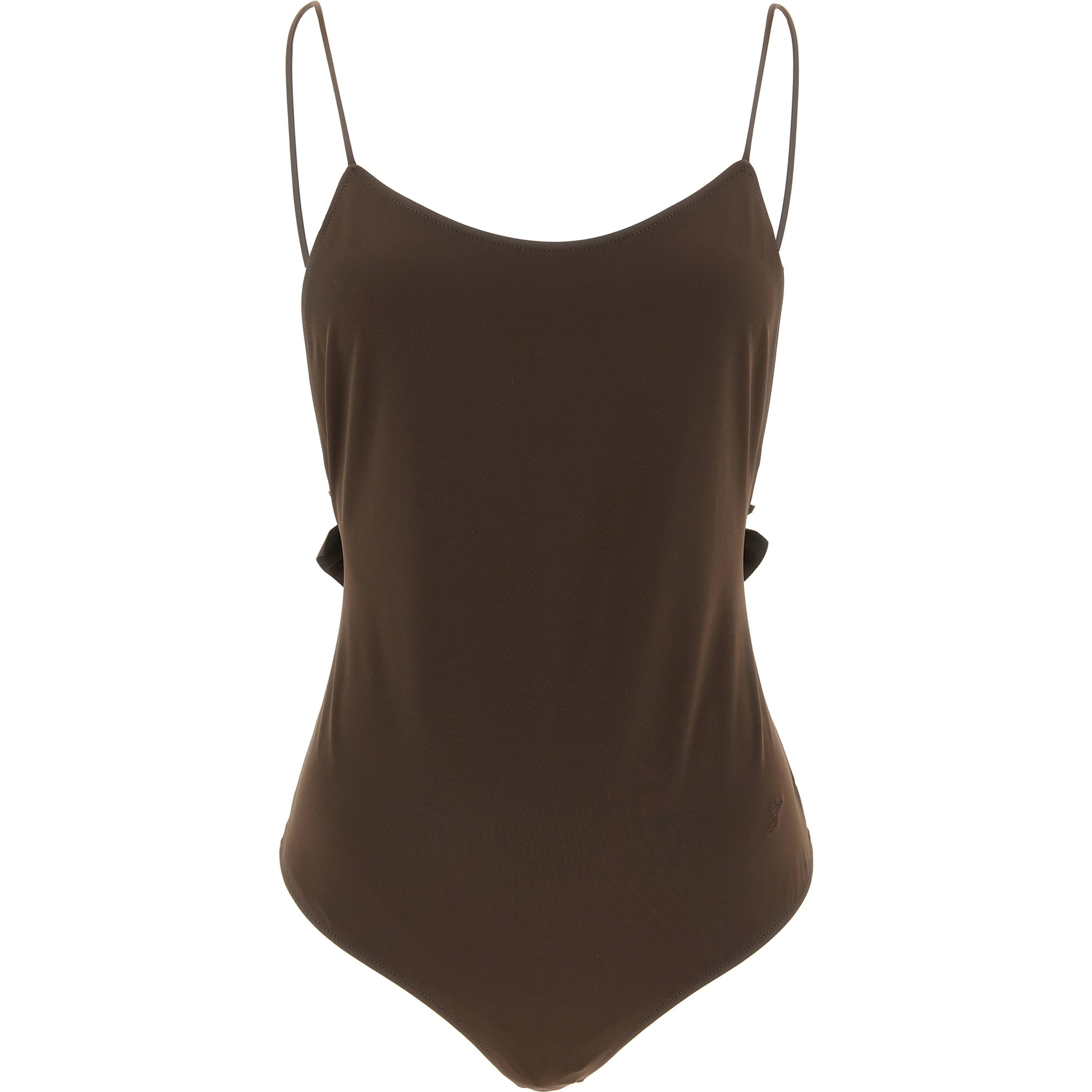 Brown Polyamide One-Piece Swimsuit