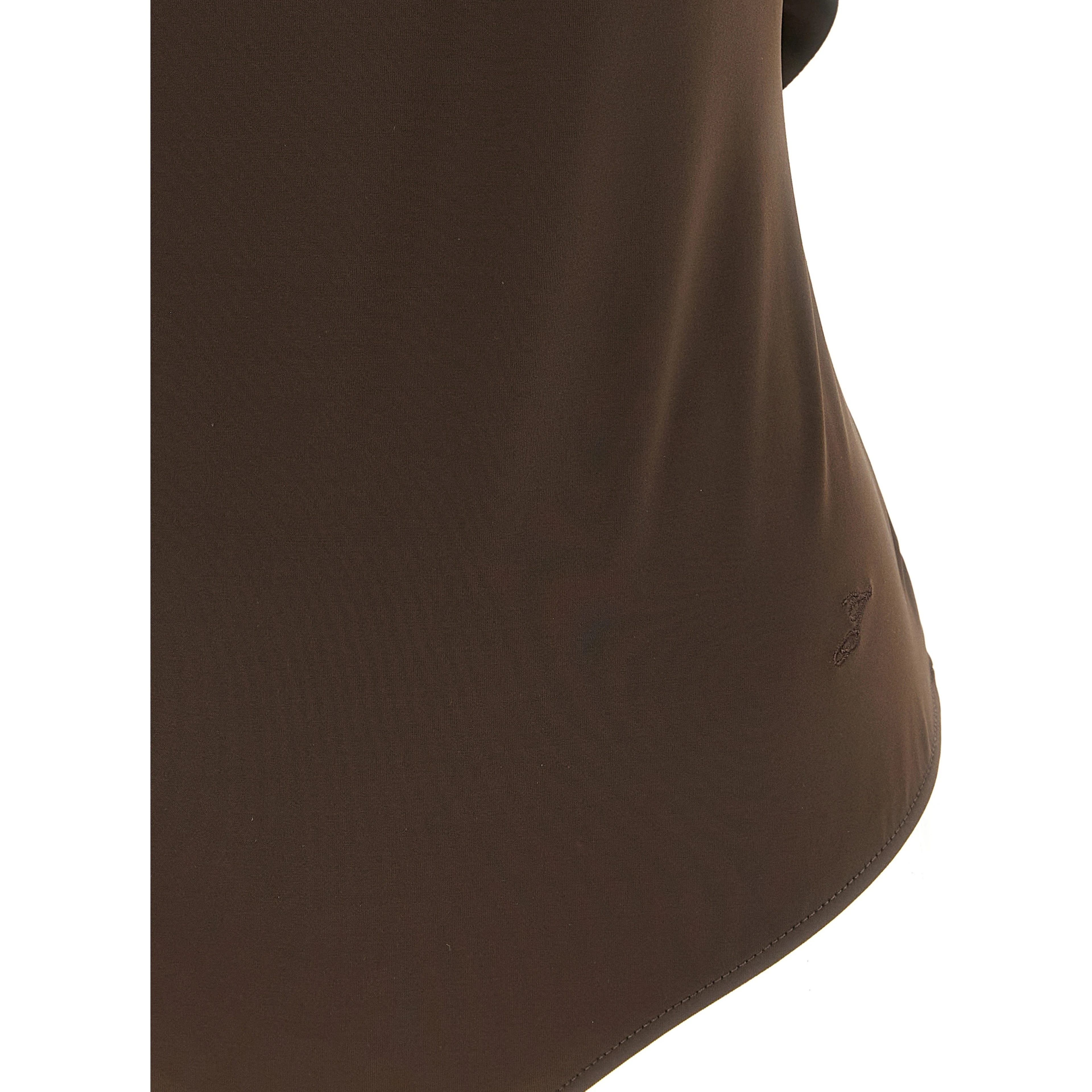 Brown Polyamide One-Piece Swimsuit