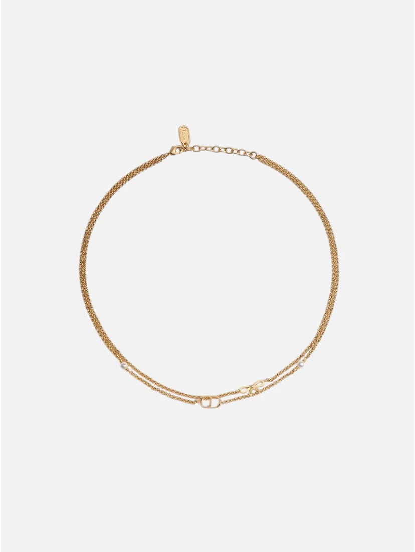 CHRISTIAN DIOR MINI BOW necklace