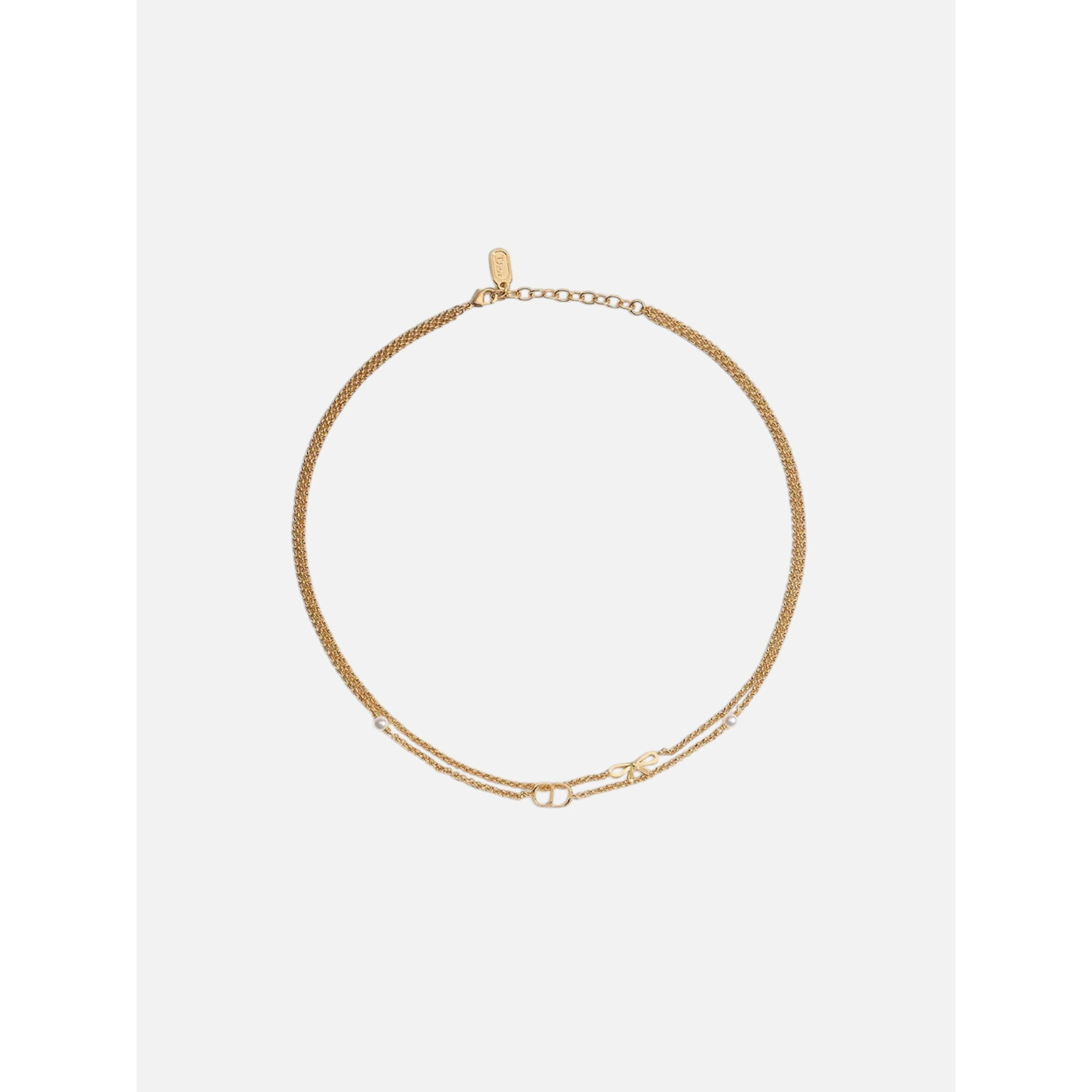 CHRISTIAN DIOR MINI BOW necklace
