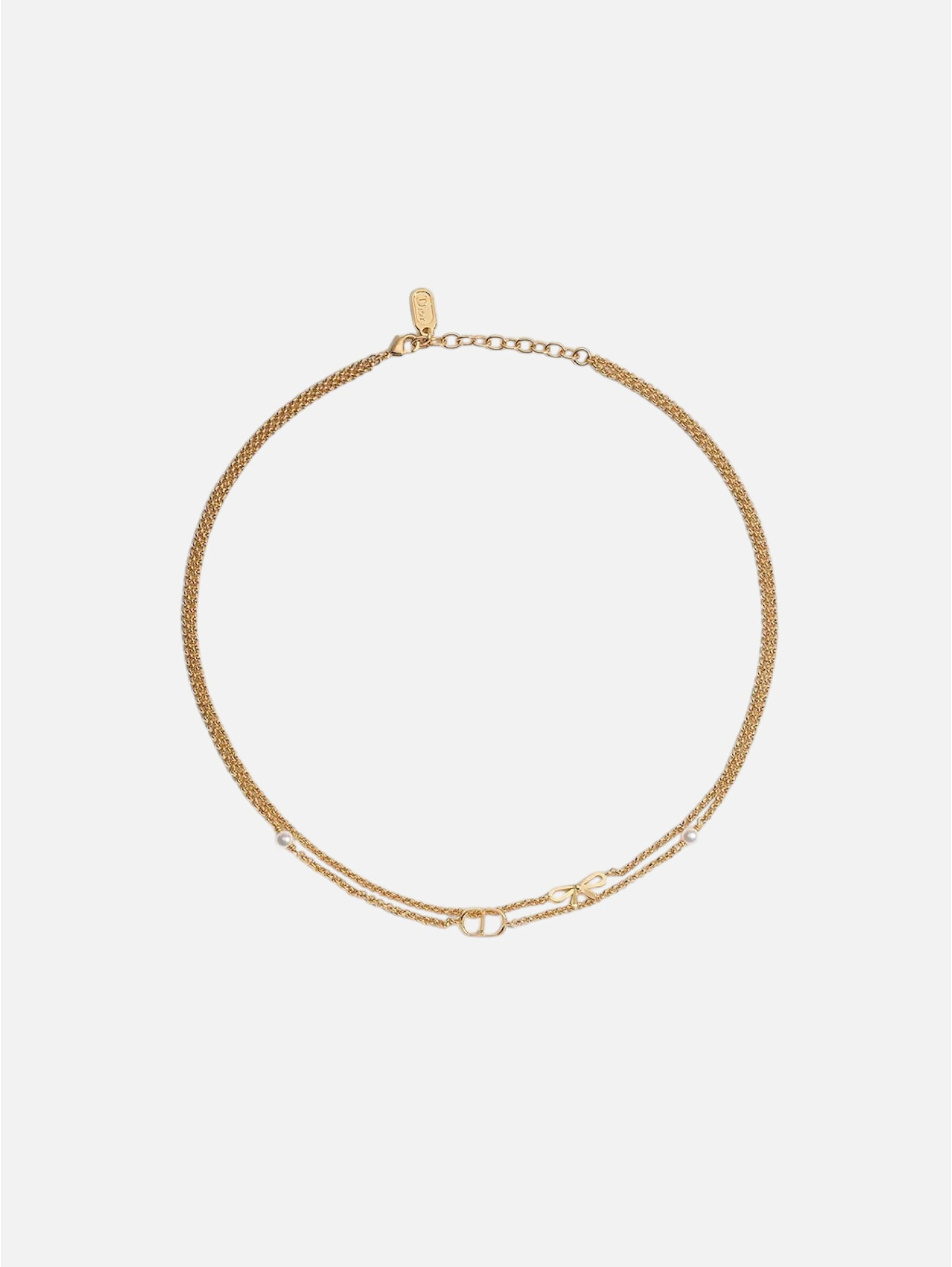 CHRISTIAN DIOR MINI BOW necklace