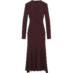 Alberta Ferretti Satin Midi Dress