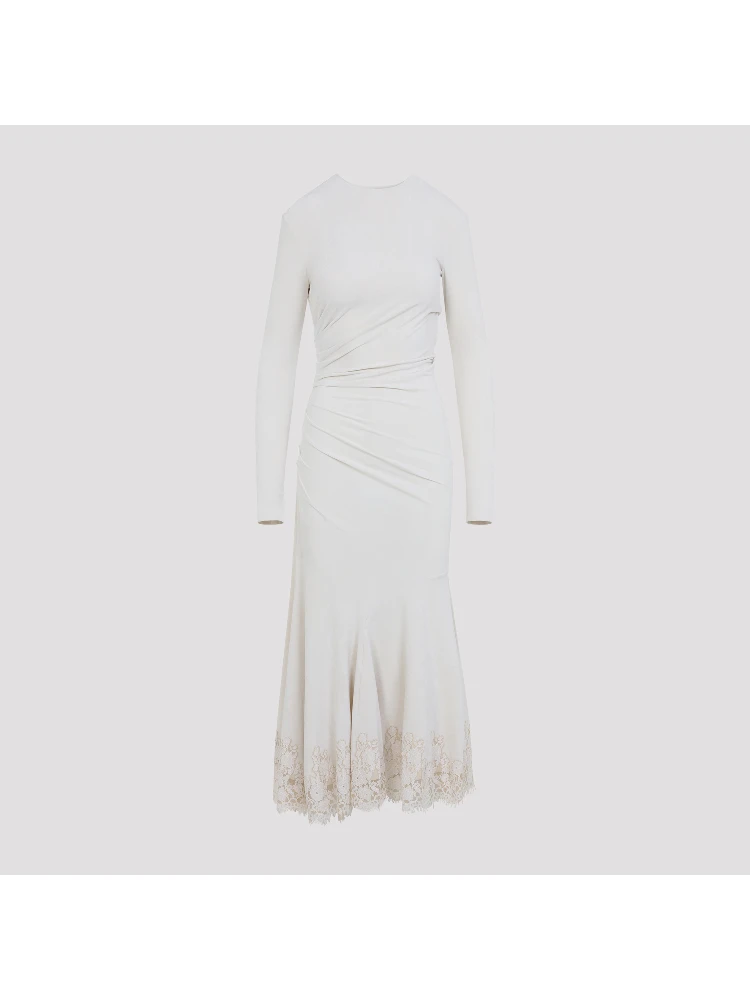 Alberta Ferretti Velvet Midi Dress