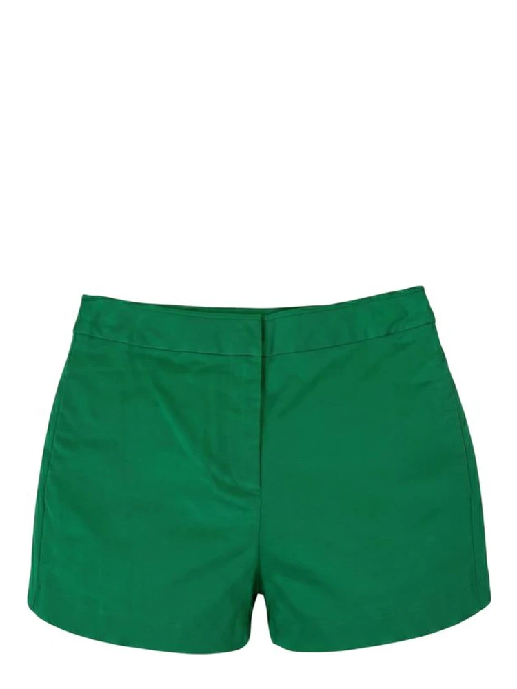 Green Cotton Womens Shorts