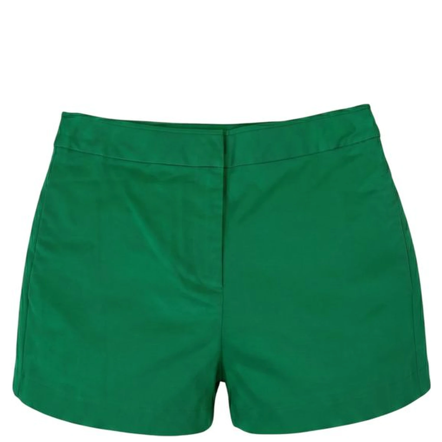 Green Cotton Womens Shorts