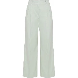 Green Cotton Women Pants