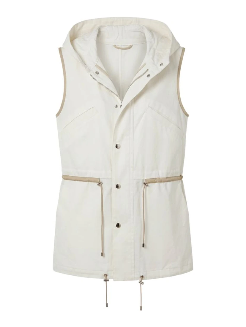 White Cotton Women Jacket