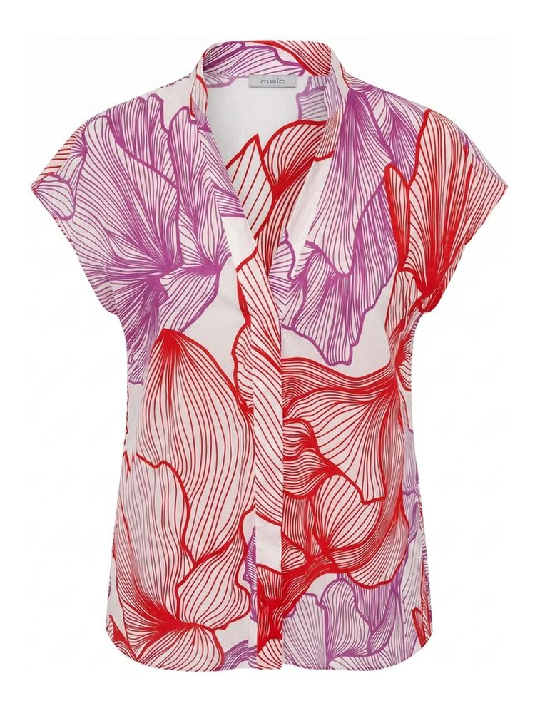 Red Cotton Women Shirt